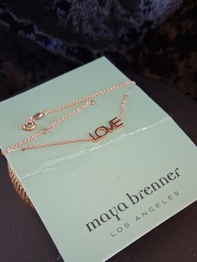 Maya Brenner Gold LOVE Anklet- Women's Jewelry